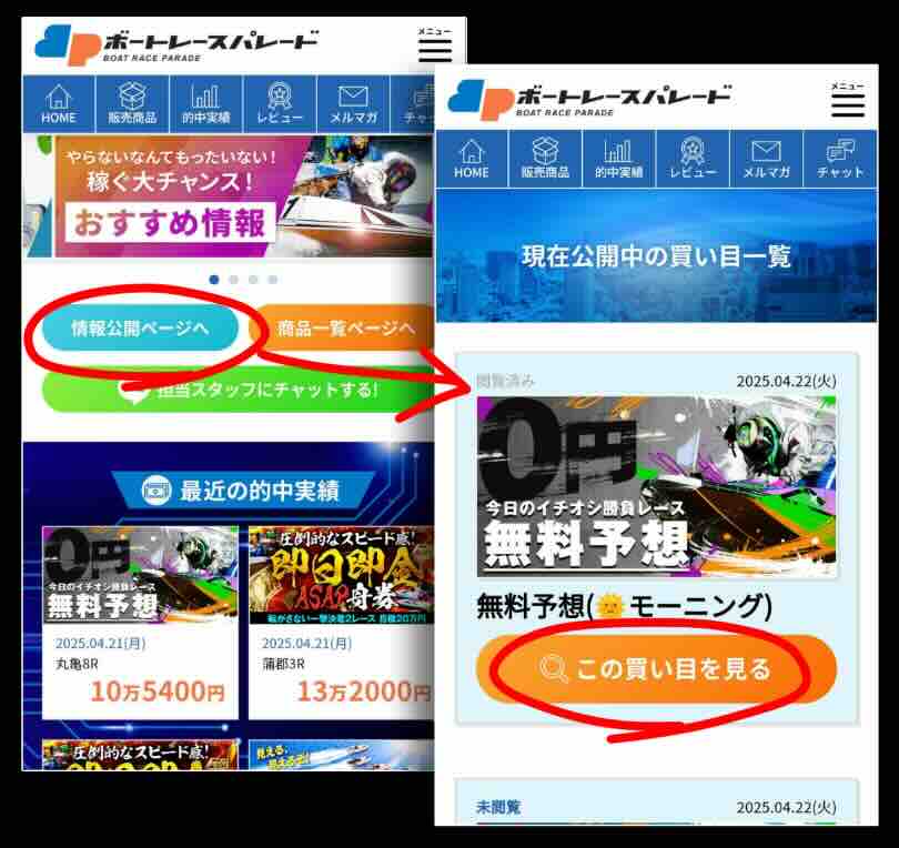 ボートレースパレードという競艇予想サイトの無料予想・無料情報の内容・詳細